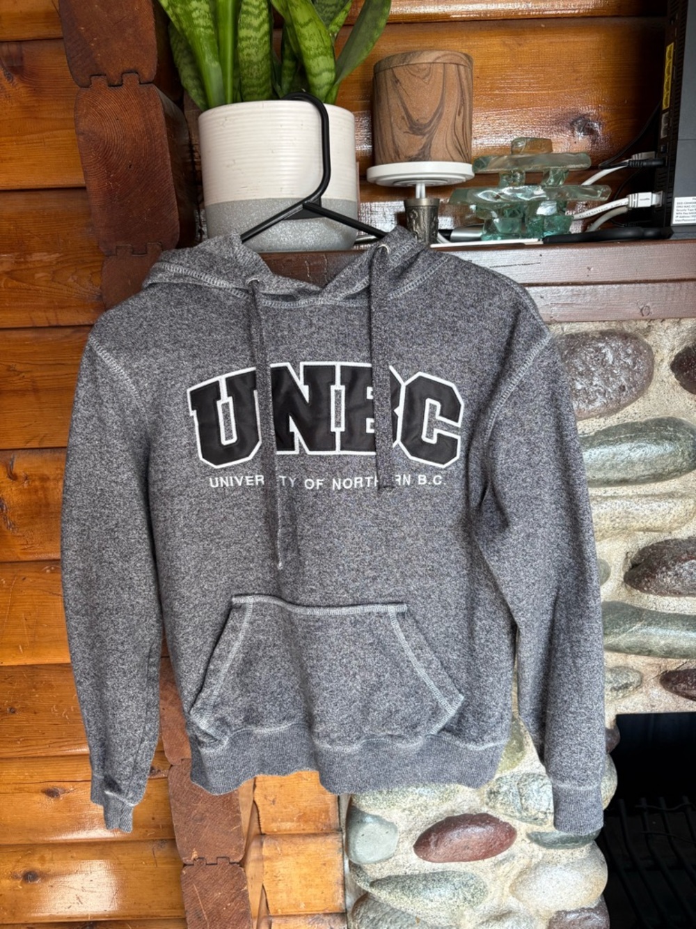 📕✨Free Book Gift - UNBC University of Northern BC Grey Marl Hoodie – Size small